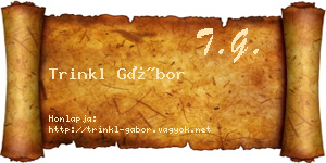 Trinkl Gábor névjegykártya